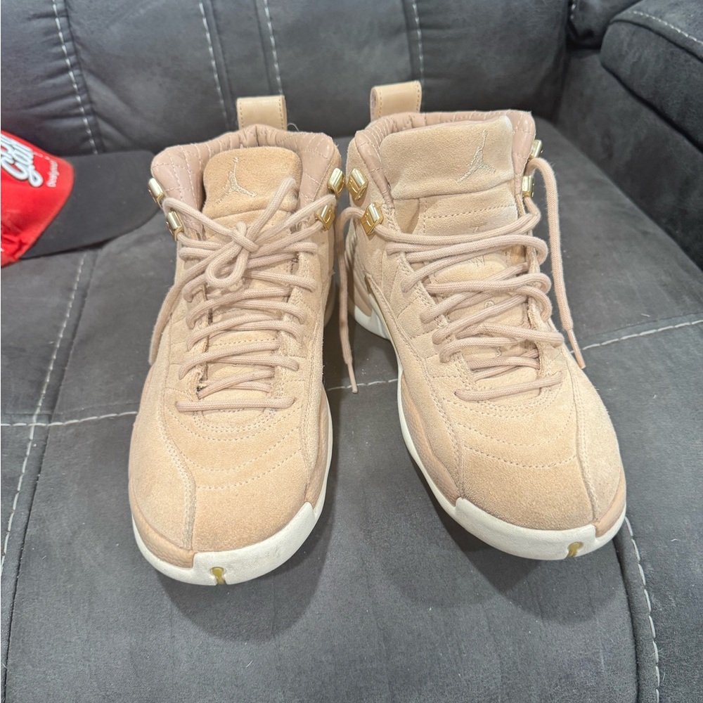 Tan High-Top Sneakers